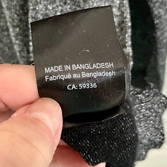 Must have Knit sweater Black/silver Lurex shimmery Liquid Whimsicoth M - Picture 12 of 12